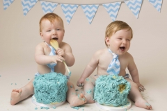 Cake smash photographer at Wirral photo studio