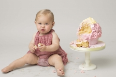 Cake smash at Wirral Merseyside photography studio in Hoylake